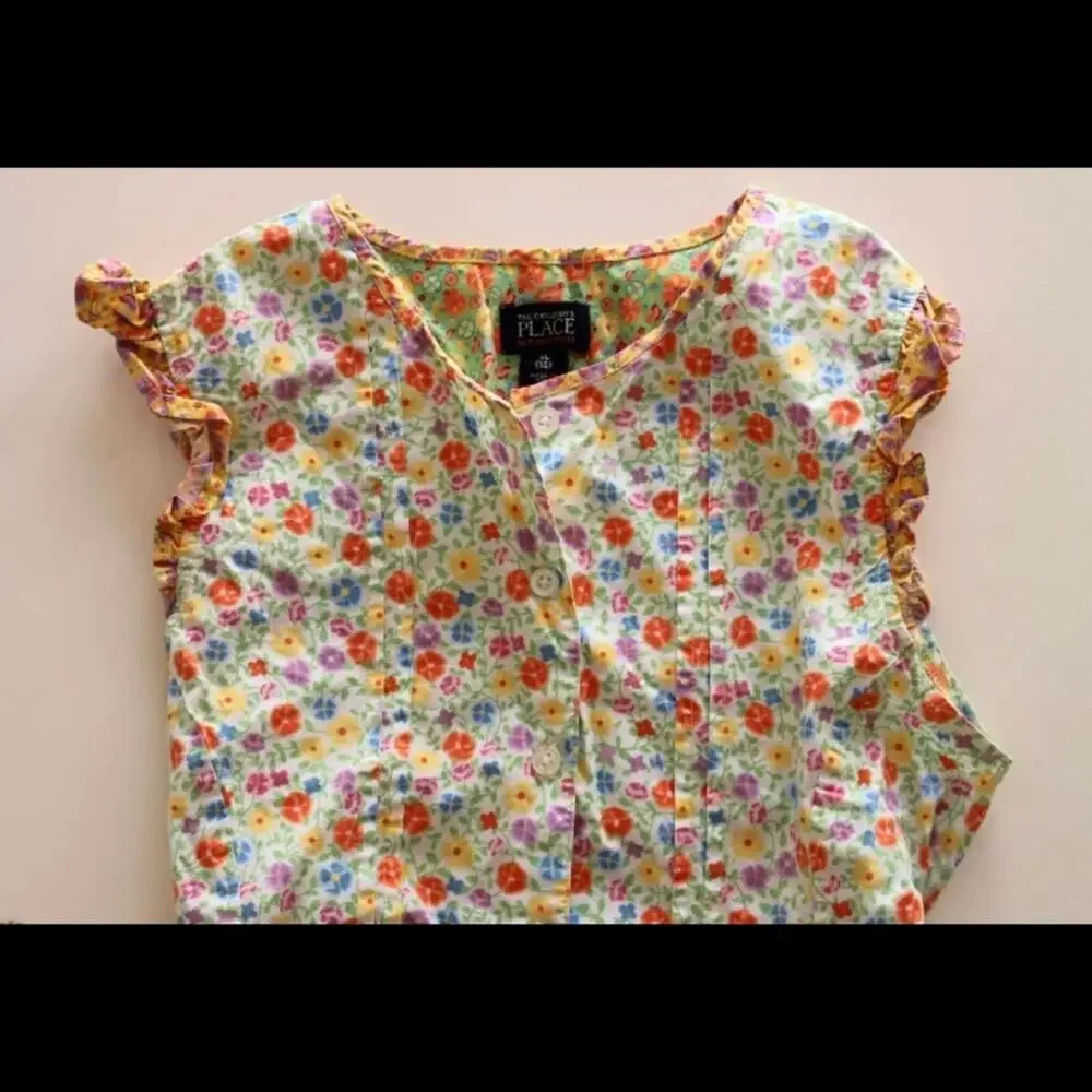 TCP Children's Place Girl's XL 2-Pc Set: Denim Jacket + Blouse Set‎ ULTRA CLEAN